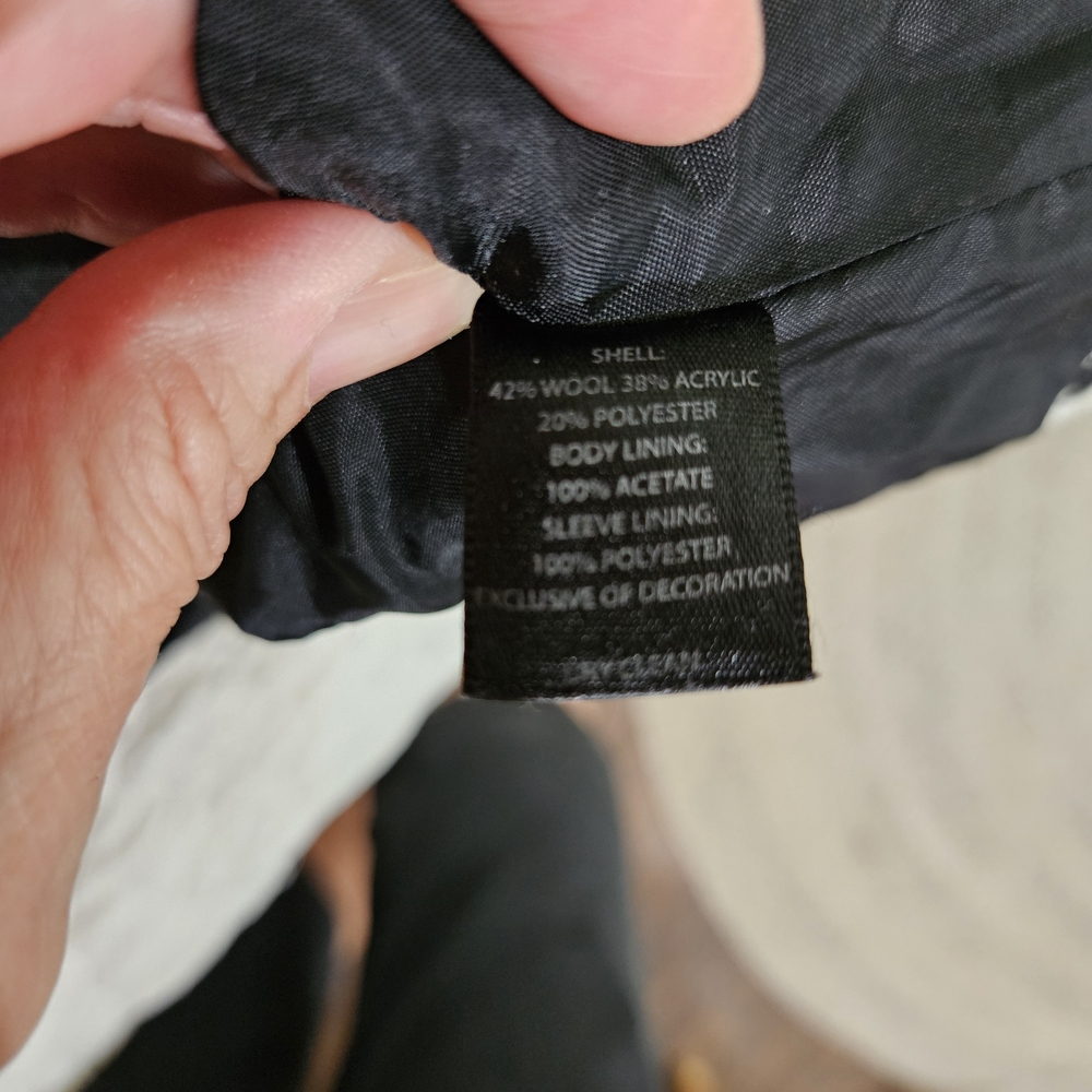 WHITE HOUSE BLACK MARKET Chic Women's Black/White Plaid Blazer Sz 4 - Picture 10 of 10